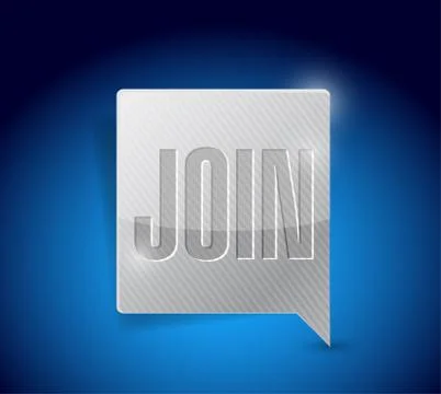 Join message bubble pointer illustration Stock Illustration