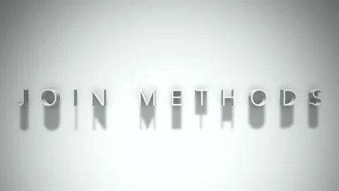 Join methods 3D title animation white text on a white background Stock Footage 299370635