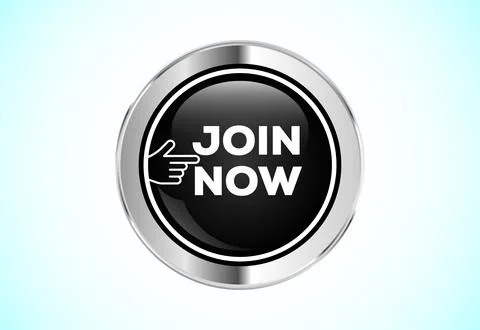 Join now button design illustration, Join now icon suitable for mobile app,.. Stock Illustration