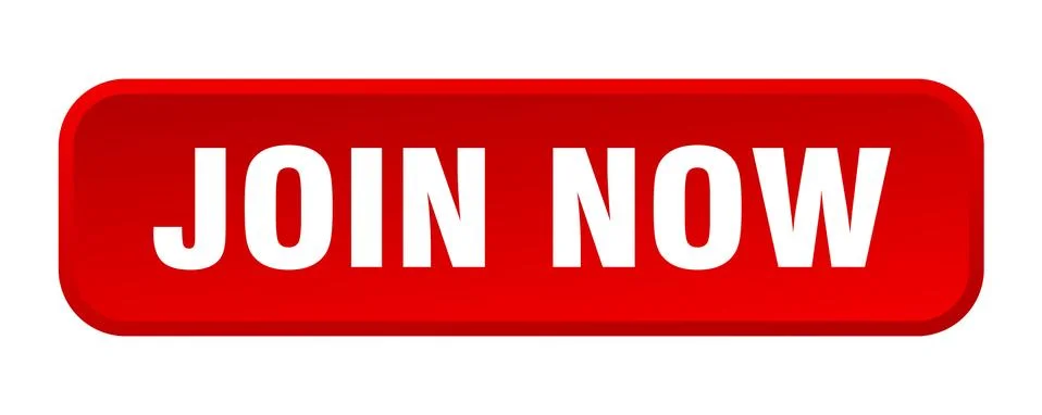 Join now button. join now square 3d push button Illustrazione stock