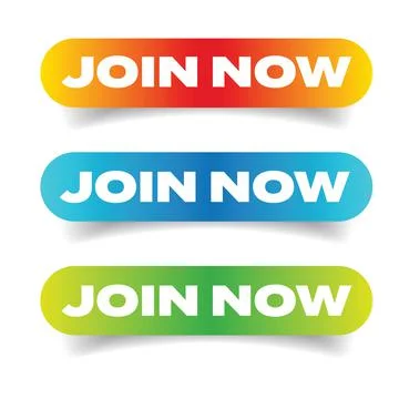 Join now call to action button set Stock Illustration