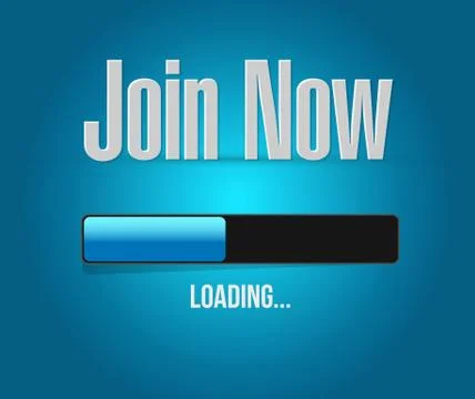 Join Now loading bar sign concept illustration Illustration