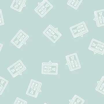 Join now registration line seamless pattern Stockillustratie