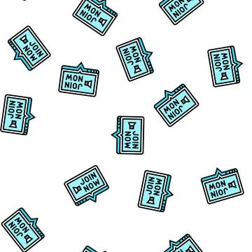 Join now registration vector seamless pattern Stockillustratie