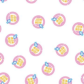 Join now registration vector seamless pattern Stockillustratie