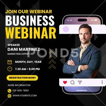 Join our business webinar with dani martinez PSD Template