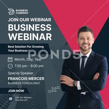 Join our business webinar featuring francois mercer PSD Template