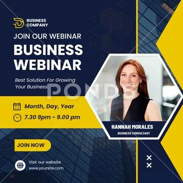 Join our business webinar with hannah morales PSD Template