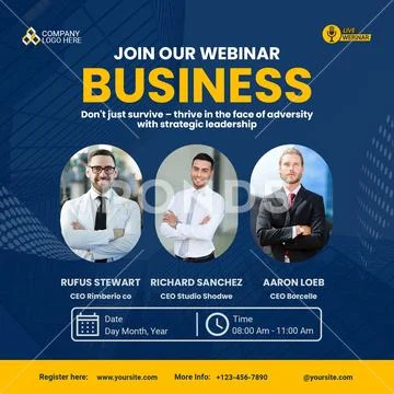 Join our business webinar to learn from experts PSDテンプレート