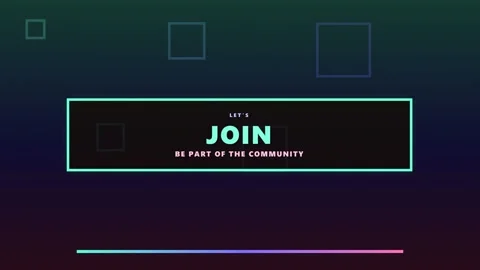 Join Our Community Animated Call to Action Changing Colors Abstract Elements Stockbeeldmateriaal 332695122