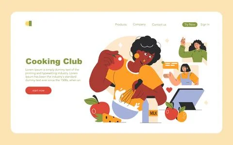 Join Our Culinary Adventure at the Cooking Club Experience the Joy of Cooking Illustrazione stock