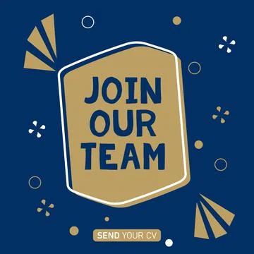 Join Our Team Banner Vector Template Illustration Design. Vector EPS 10. Stock Illustration