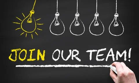 Join our Team on blackboard Stock Illustration