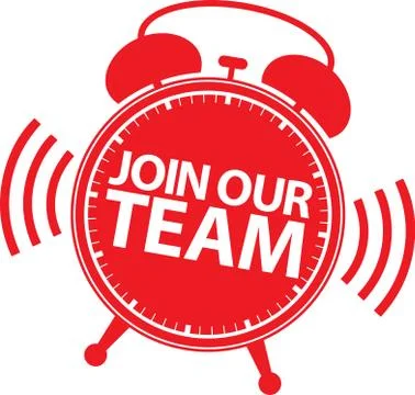 Join our team icon red sign, vector illustration Stock Illustration
