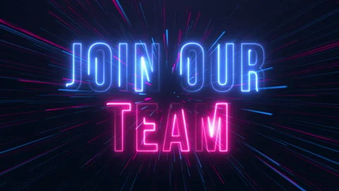 Join our team - neon text with neon lines animation. Stock Footage 219500070