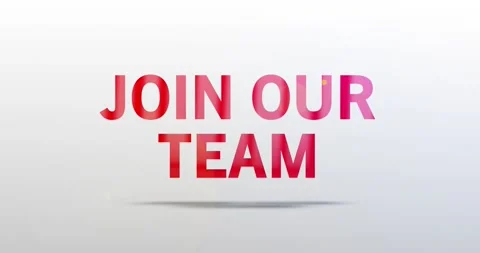 Join our team. Particle Logo. Red Text Animation Stock Footage 138897090