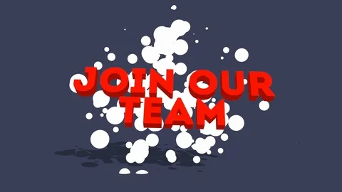 Join our team-Toon Text Stock Footage 122574774