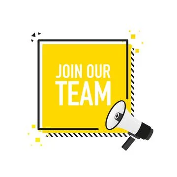 Join our team. Vector flat illustration on white background. Stockillustratie