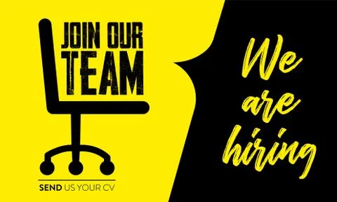 Join Our Team, We are Hiring Vector Background. Stock Illustration
