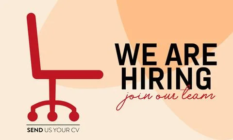 Join Our Team, We are Hiring Vector Background. Stock Illustration