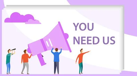 Join our team, we are hiring image, concept vector illustration. Stock Illustration