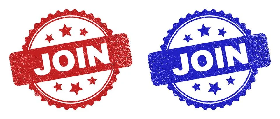 JOIN Rosette Watermarks with Grunged Surface Stock Illustration