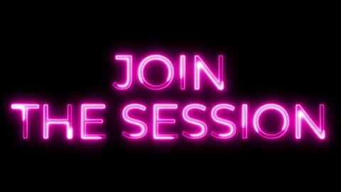 Join the Session  Neon Text Animation Stock Footage 320391424