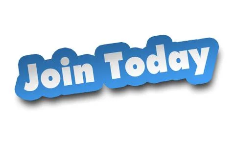 Join today concept 3d illustration isolated Stock Illustration