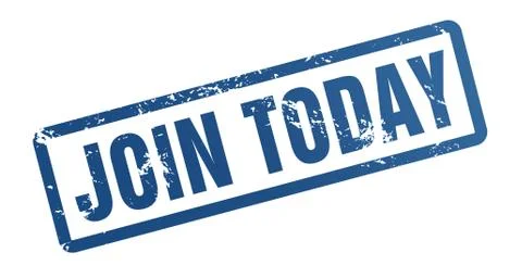 Join today rubber stamp illustration Stock Illustration
