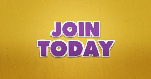 Join today. Stop motion animation with paper cut look Stock-Footage 90684018