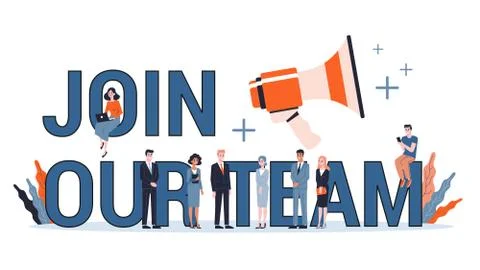 Join us concept. Idea of recruitment and employee searching 스톡 일러스트