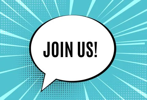 Join Us concept of important announcement. Vector illustration Stock Illustration
