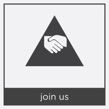Join us icon isolated on white background Stock Illustration