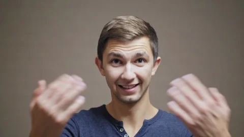 Join Us, Inviting Man Stock Footage 98581394