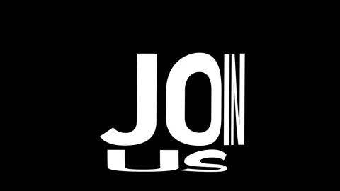 Join Us Kinetic Warp Text Animation Stock Footage 314998678