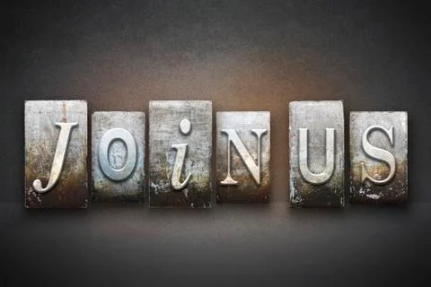 Join us letterpress Иллюстрация