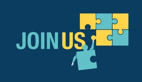Join Us or We are Hiring staff recruitment Illustrazione stock