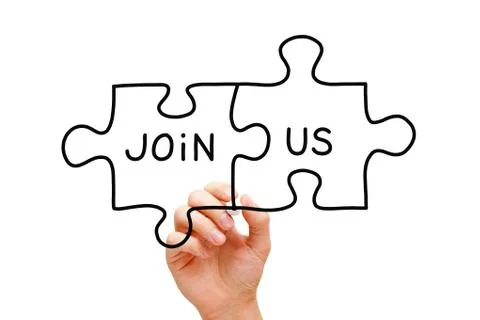 Join Us Puzzle Concept Foto stock