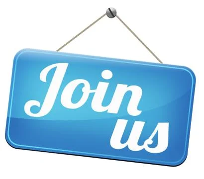 Join us sign Stock Illustration