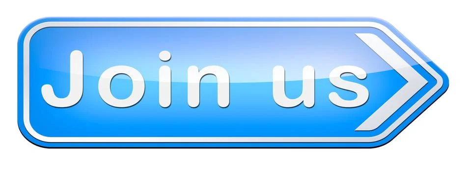 Join us sign Stock Illustration