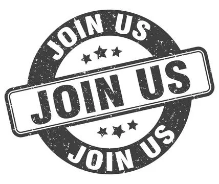 Join us stamp. join us label. round grunge sign Stock Illustration