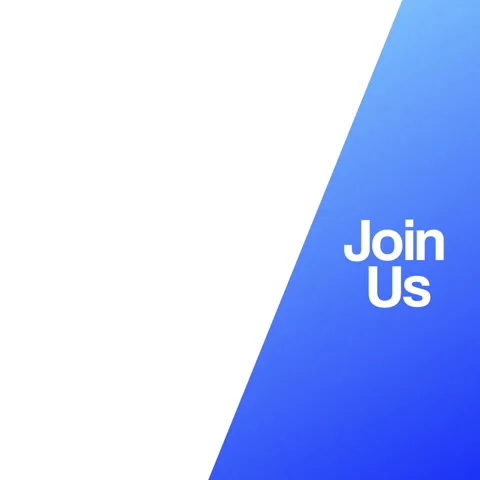 Join us, text animation with white background and blue element Stock Footage 248041257