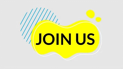 Join Us text Vídeo Stock 335545073