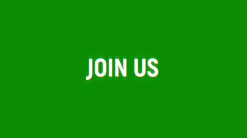 Join us text glitch animation effect abstract on black background Video stock 313271424