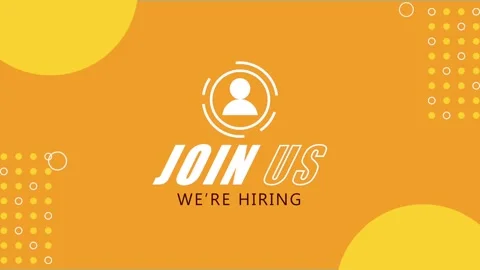 Join us we are hiring promotional motion graphic with dynamic animation for.. Stock Footage 339215972