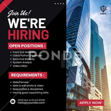 Join us we are hiring open positions and requirements for job seekers PSD Template