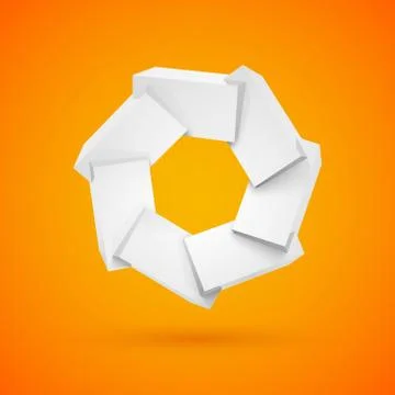 Join white shiny glossy plastic cubes イラスト素材