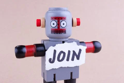 JOIN word and Robot Stock Photos