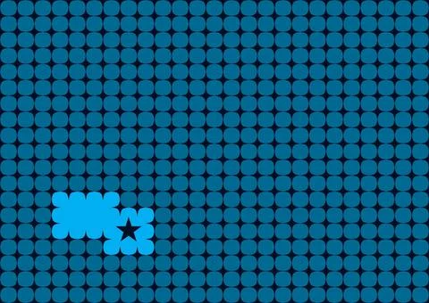 Joined circle Abstract blue and black linked background with hole for text... 스톡 사진
