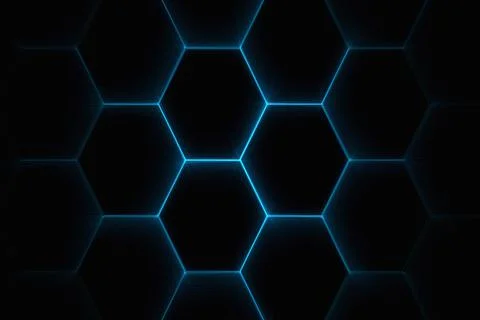 Joined faded hexagon repeating pattern Stock Illustration